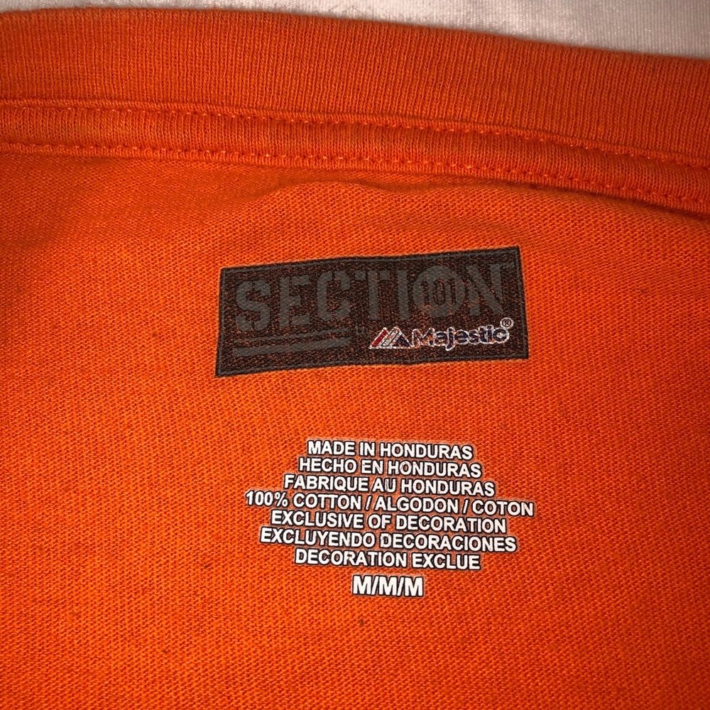 Men’s Majestic Florida Gators Logo Graphic Long Sleeve Shirt Size Medium Orange - Picture 4 of 5